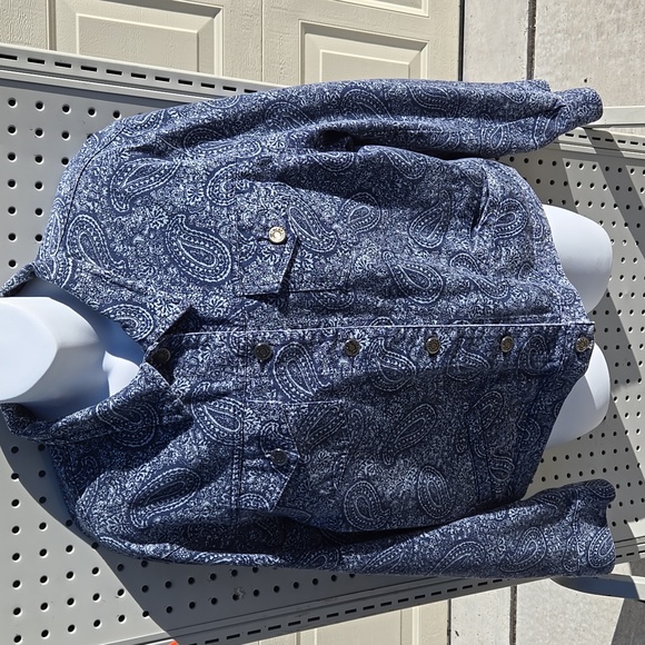Jones New York denim paisley jacket - Picture 3 of 6